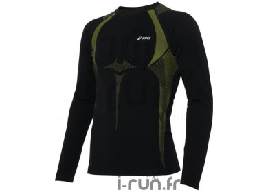 Asics M'S Seamless L/S Top Noire et Jaune