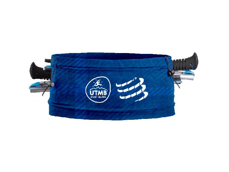 Ceinture Porte-dossard Compressport Race Belt - Ajustable Pour Course à Pied, Vélo, Triathlon - Porte-gels Intégré