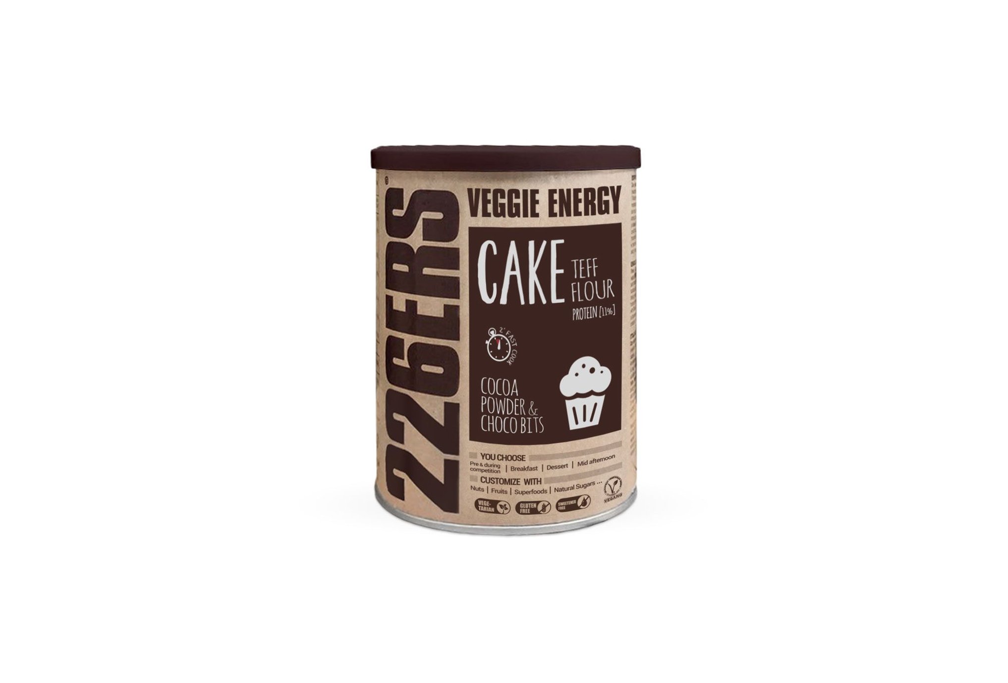 226ers Veggie Energy Cake 480 g - Farine de teff et morceaux de chocolat Diététique Préparation