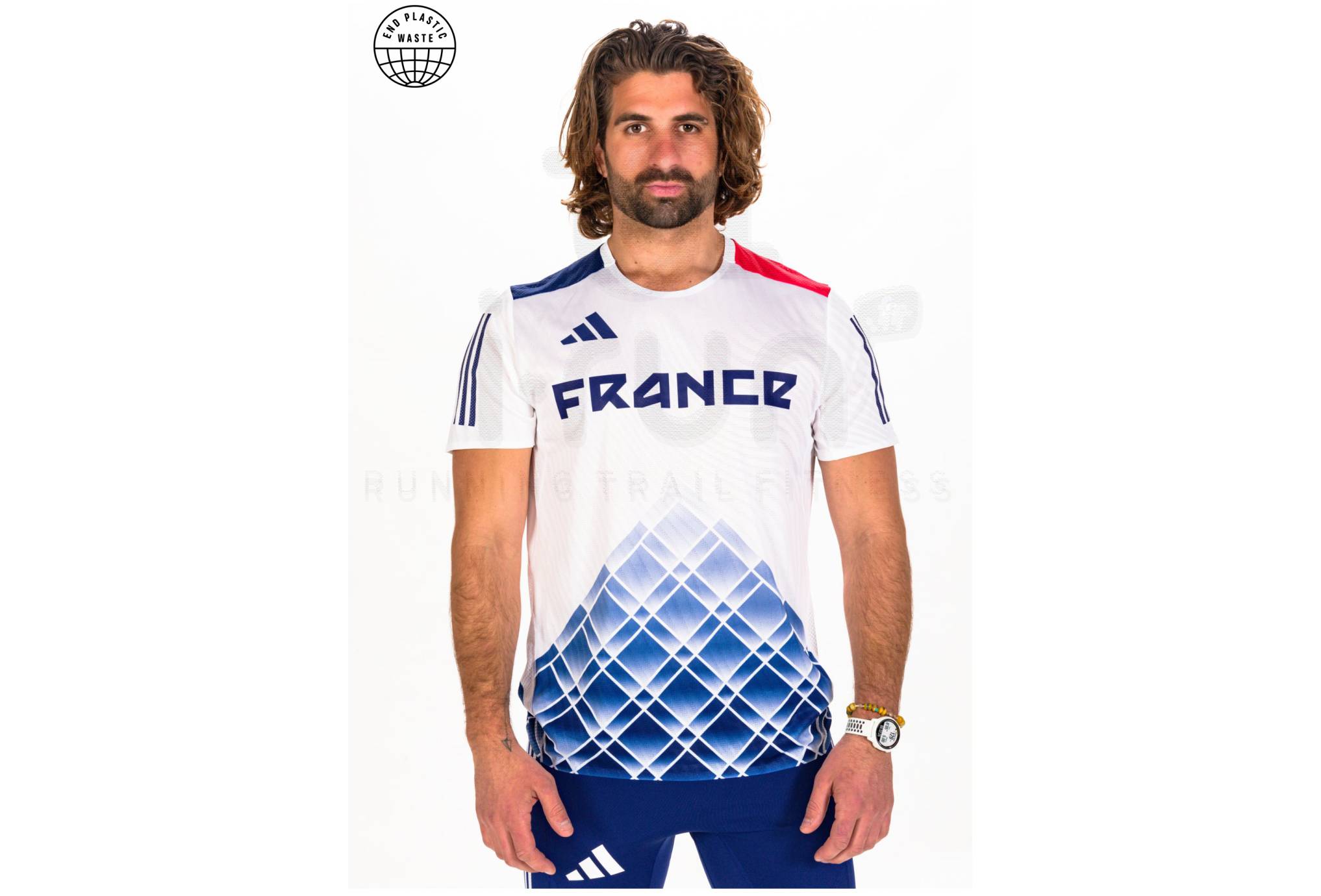T-shirt Homme Décontracté - Motif Drapeau Français - Manches Courtes, Stretch, Respirant - Idéal été, Sport, Look Casual