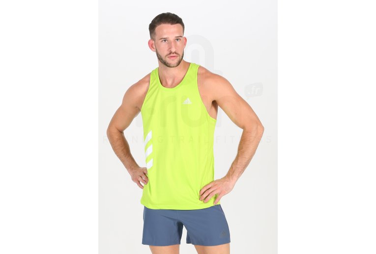 adidas camiseta de tirantes Own The Run 3-Stripes PB