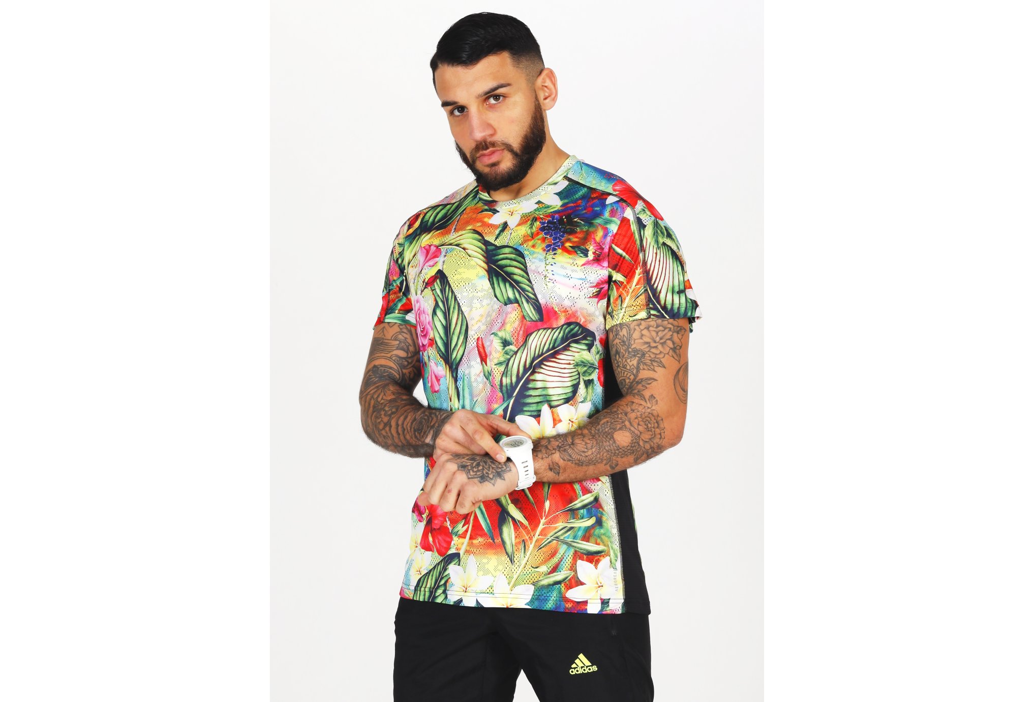 adidas Own The Run Floral Primegreen M vêtement running homme