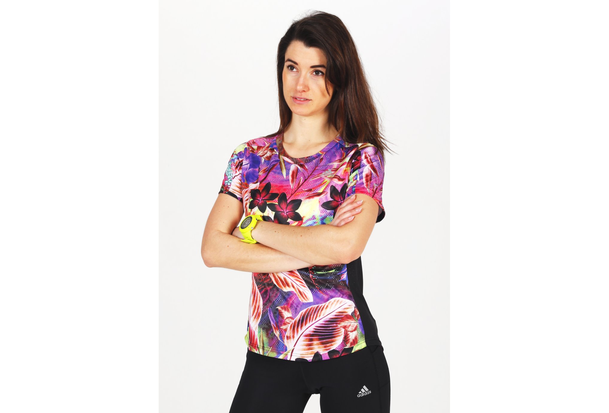 adidas Own The Run Floral Primegreen W vêtement running femme