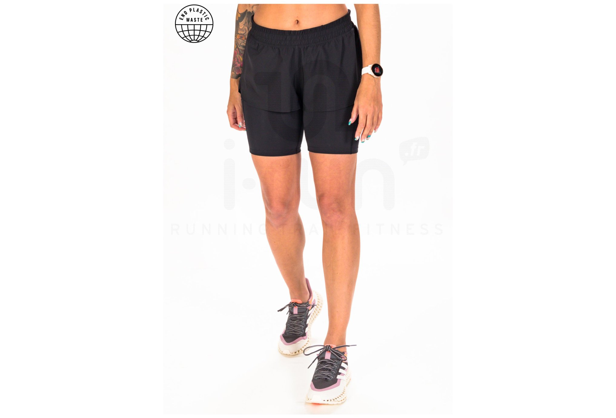 adidas × Marimekko【Run Icons Logo 2-in-1 Running Shorts 】 adidas x Marimekko Run Icons 3 Bar Logo 2 in 1 Running