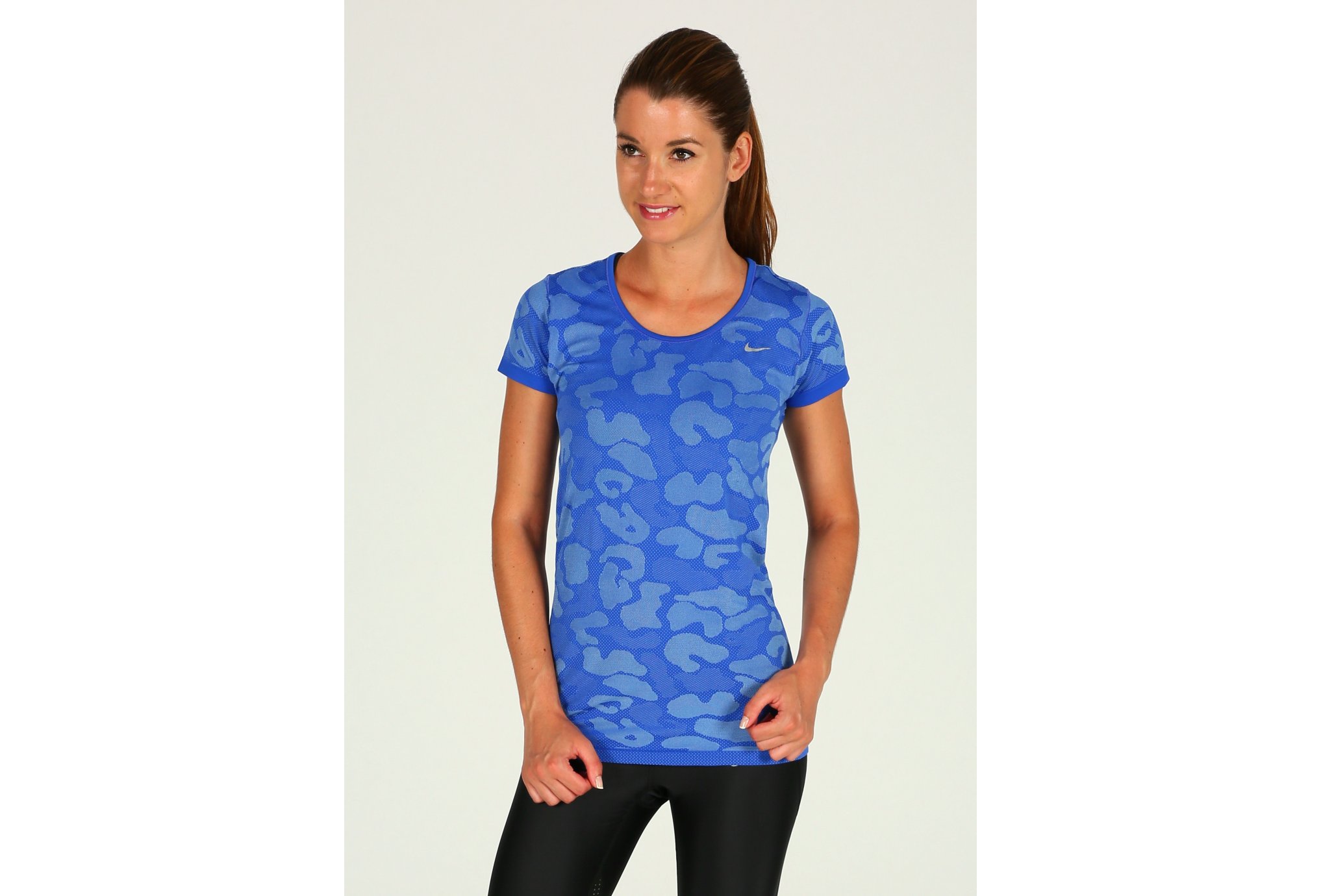 Nike Tee-shirt Dri-Fit Knit Contrast W Diététique Vêtements femme