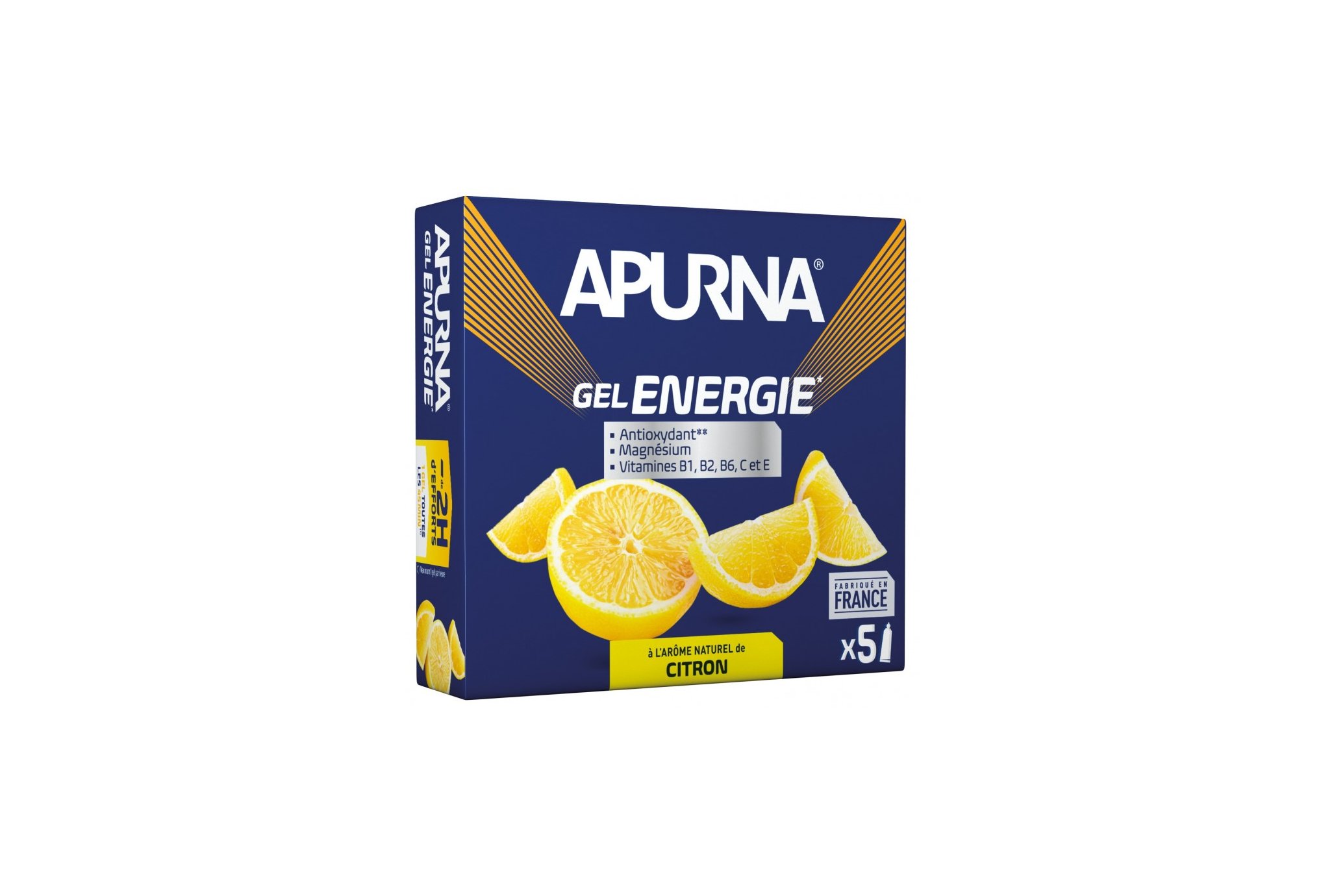 Apurna Etui gels -2h d'effort Citron Diététique Gels