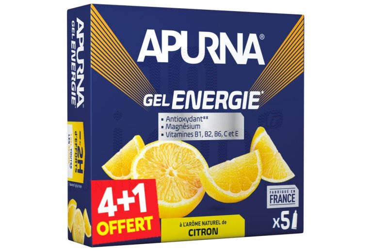 Apurna Pack de geles energ�ticos-Lim�n  4+1