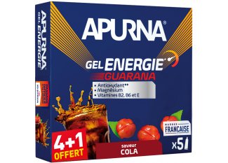 Apurna Étui gels énergie Guarana - Cola 4+1