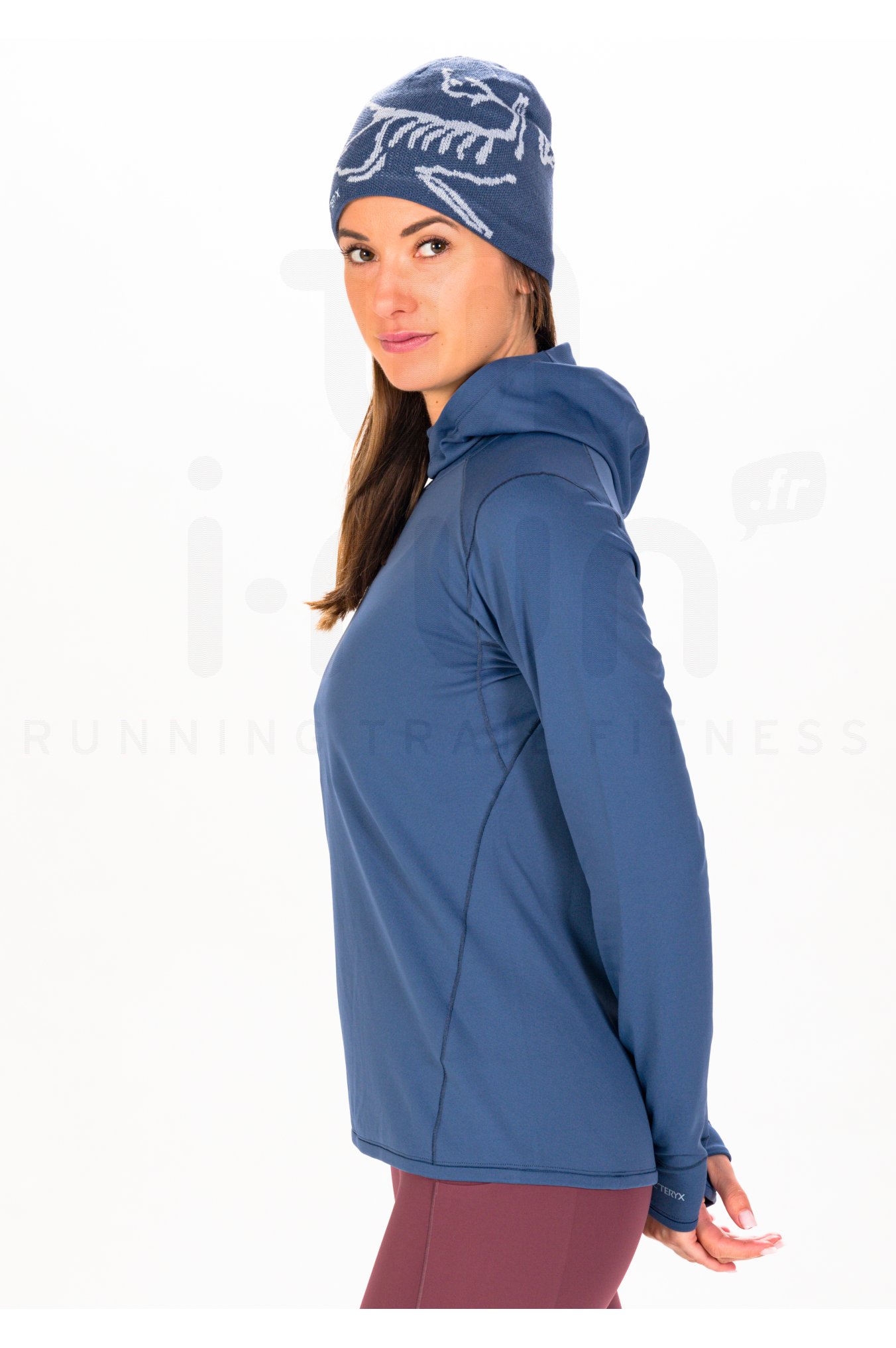 T-Shirt Arc'teryx Femme Manches Courtes - Bleu, Randonnée Légère Et Stretch - Taille L