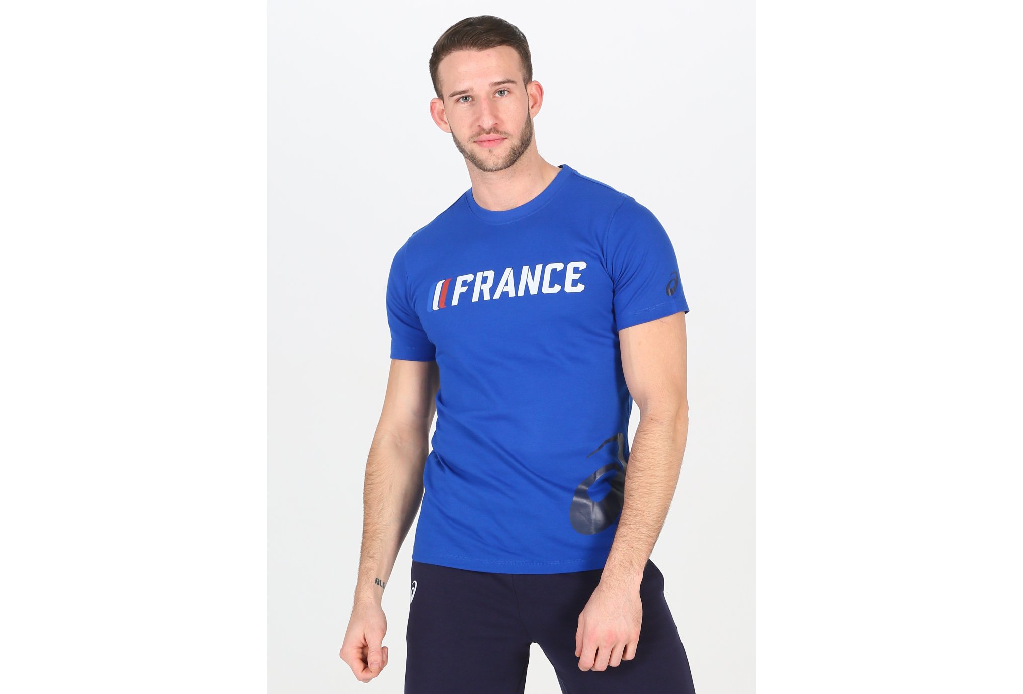 Asics Big Logo France Herren im Angebot Herren Bekleidung T Shirts Asics