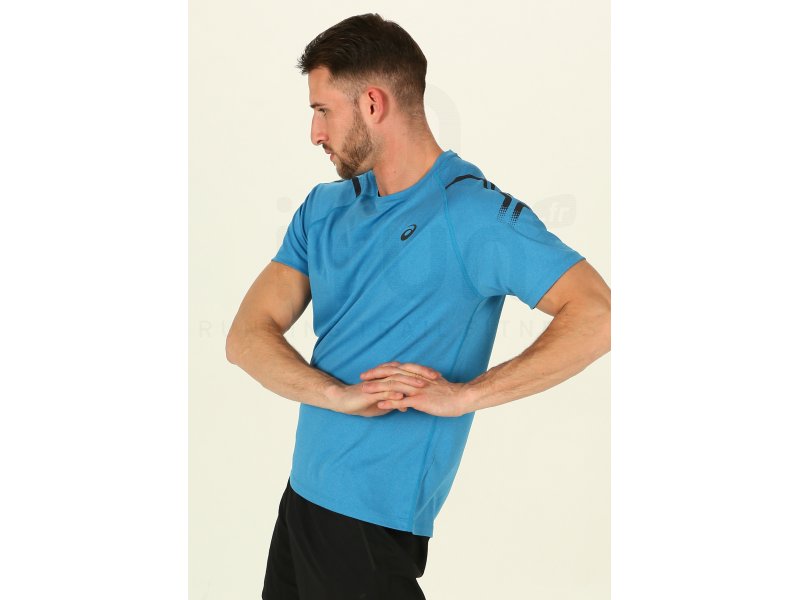 polo asics homme bleu
