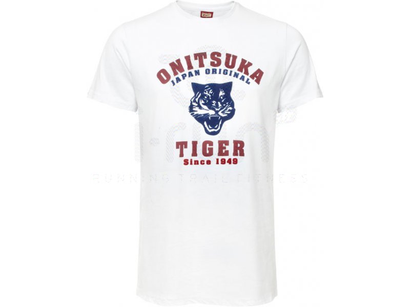 Asics Tee-shirt Onitsuka Tiger M homme Blanc pas cher