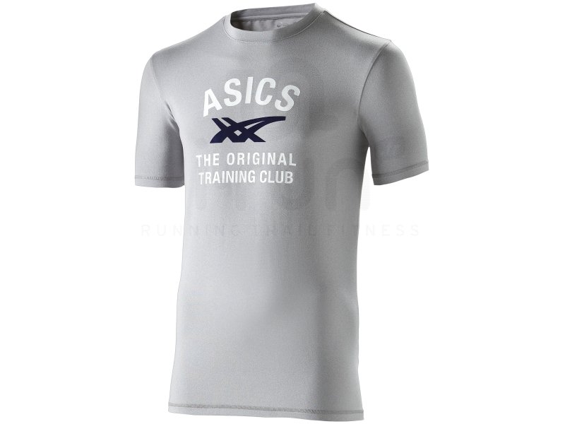 asics t shirt gris