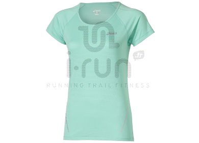 asics t shirt femme verte