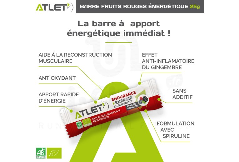 Atlet Barre Énergétique Endurance - Fruits Rouges