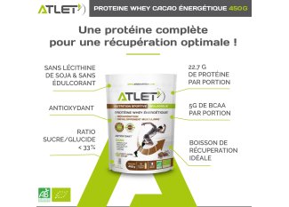 Atlet Protéine Whey Énergétique - Cacao