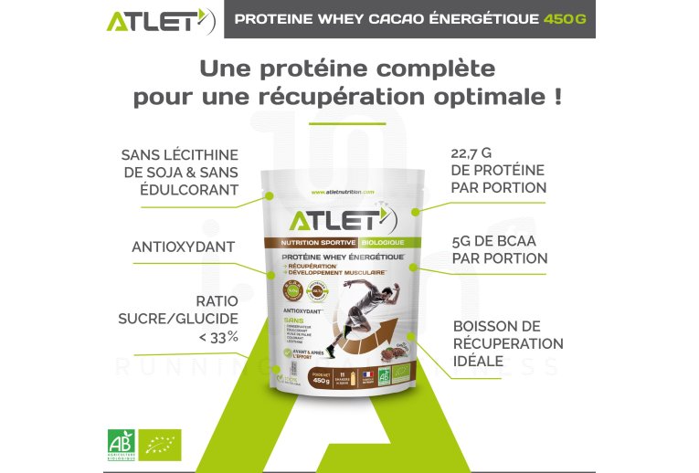 Atlet Protéine Whey Énergétique - Cacao