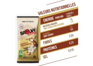 Baouw Bio-Energieriegel Extra - Vanille - Macadamia
