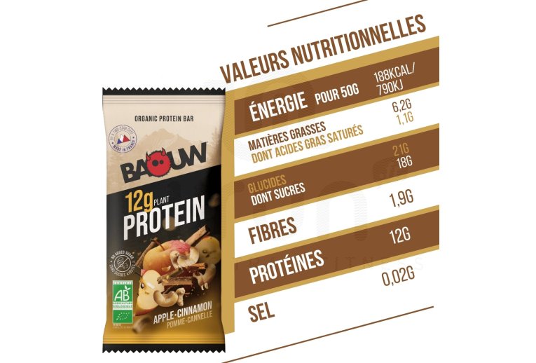 Baouw Barra proteica bio ma�� canela