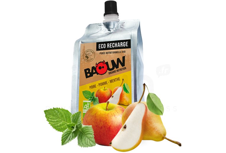 Baouw Eco recharge XXL pure nutritionnelle bio - Poire - Pomme - Menthe