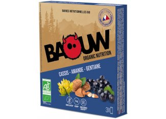 Baouw Étui 3 Barres nutritionnelles bio - Cassis - Amande - Gentiane