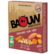 Baouw Étui 3 barres nutritionnelles bio - Patate douce - Cajou - Curry