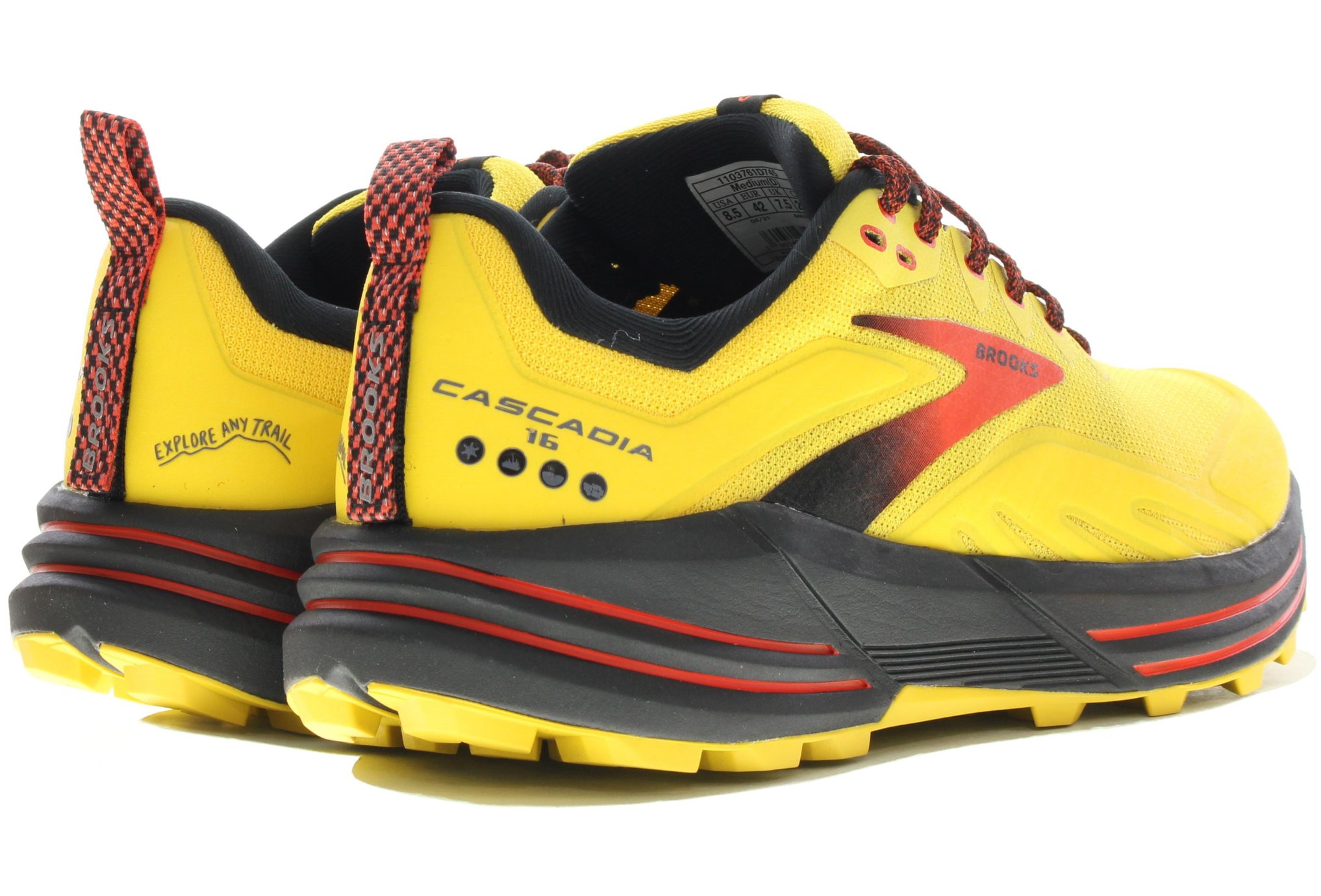 Brooks Cascadia 16 M homme Jaune/or pas cher