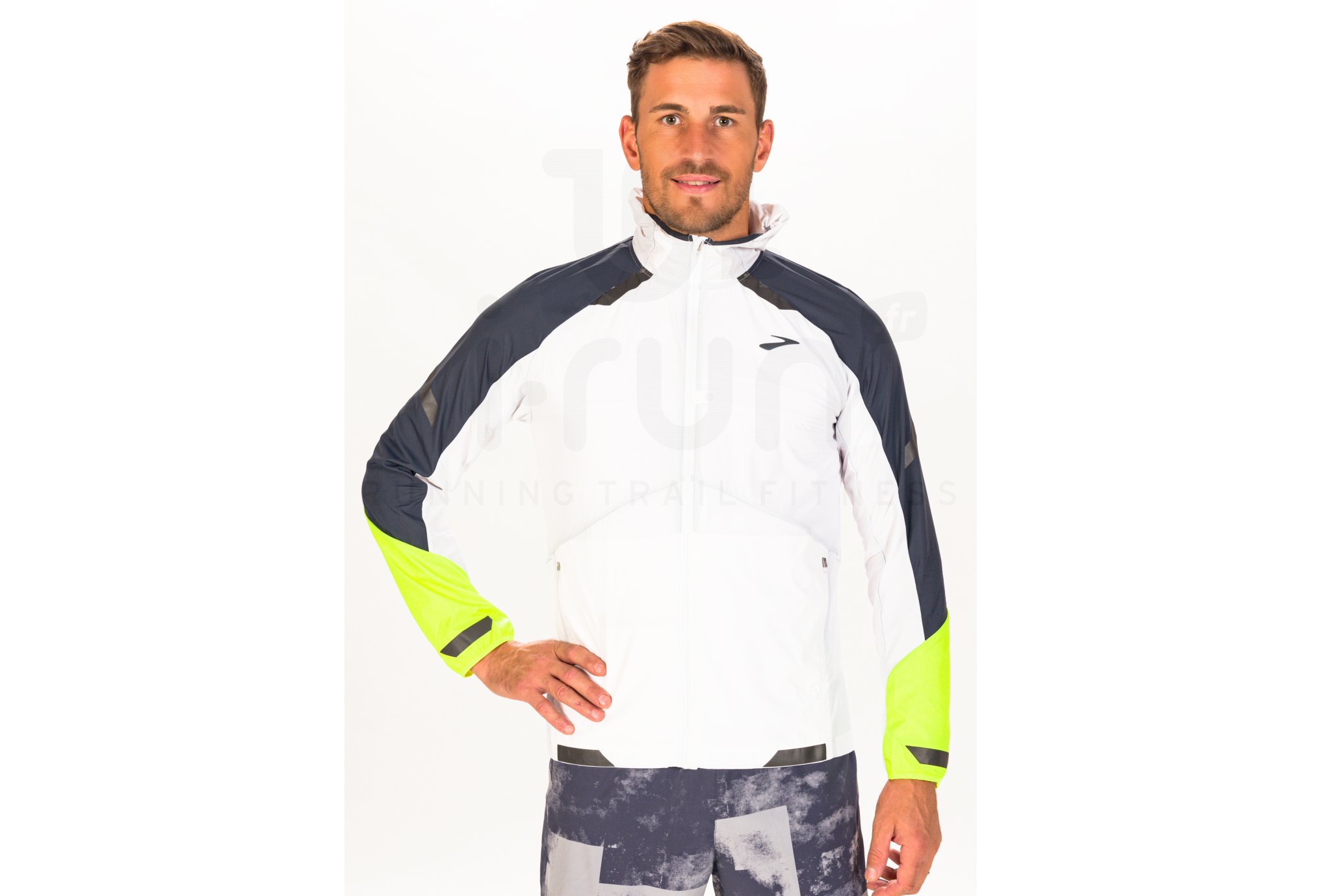 Gilet De Running Brooks Shelter Technology – Homme S – Jaune, Fermeture éclair Complète – Occasion