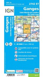 Carte IGN Ganges 2742ET