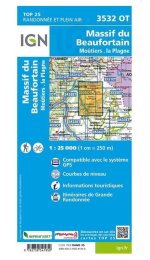 Carte IGN Massif du Beaufortain 3532OT