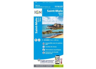 Carte IGN Saint-Malo 1116ET 