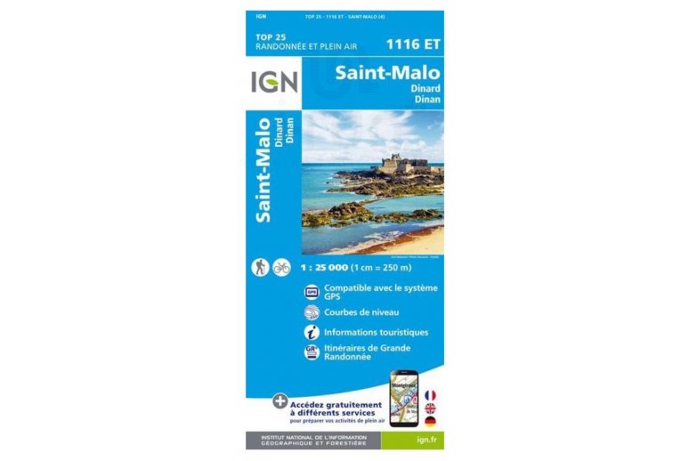 Carte IGN Saint-Malo 1116ET