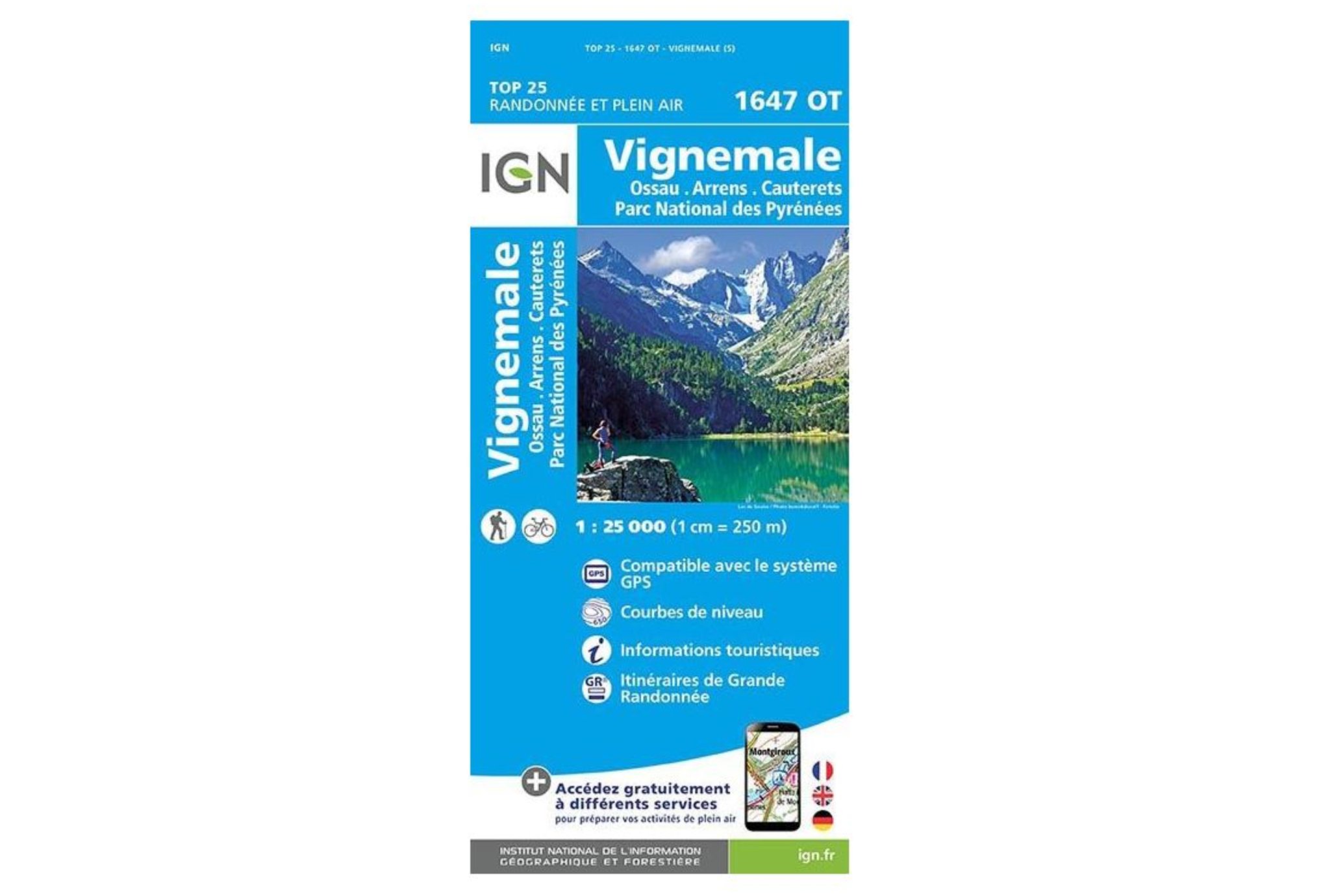 Carte IGN Vignemale 1647OT Cartes