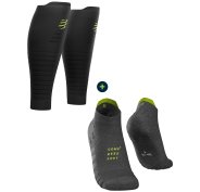 Compressport Pack Pro Racing V 3.0 Run Low Black Edition + R2 Oxygen Black Edition