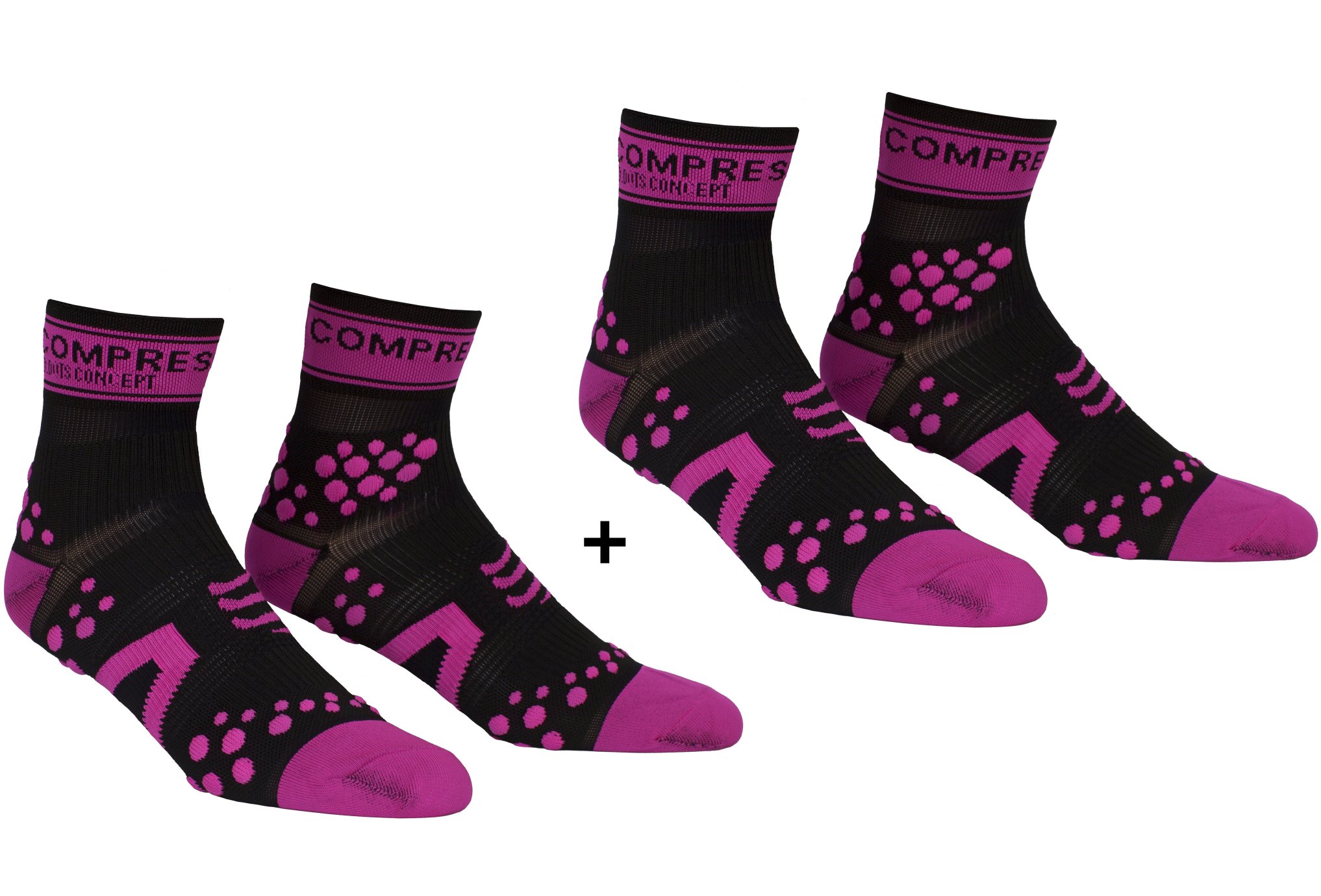 Compressport Pack Pro Racing V2 Run High Chaussettes