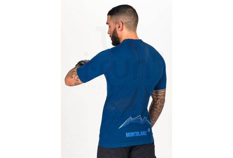 Compressport camiseta manga corta Trail Half-Zip Fitted Mont Blanc 2021