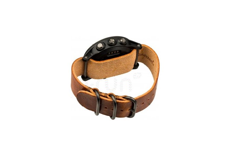 Garmin Correa de cuero marrn para reloj Fnix 3
