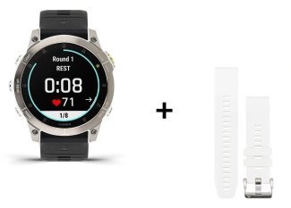 Garmin EPIX Gen 2 Sapphire Titanium - 47 MM + QUICKFIT 22 MM SILICONE STRAP