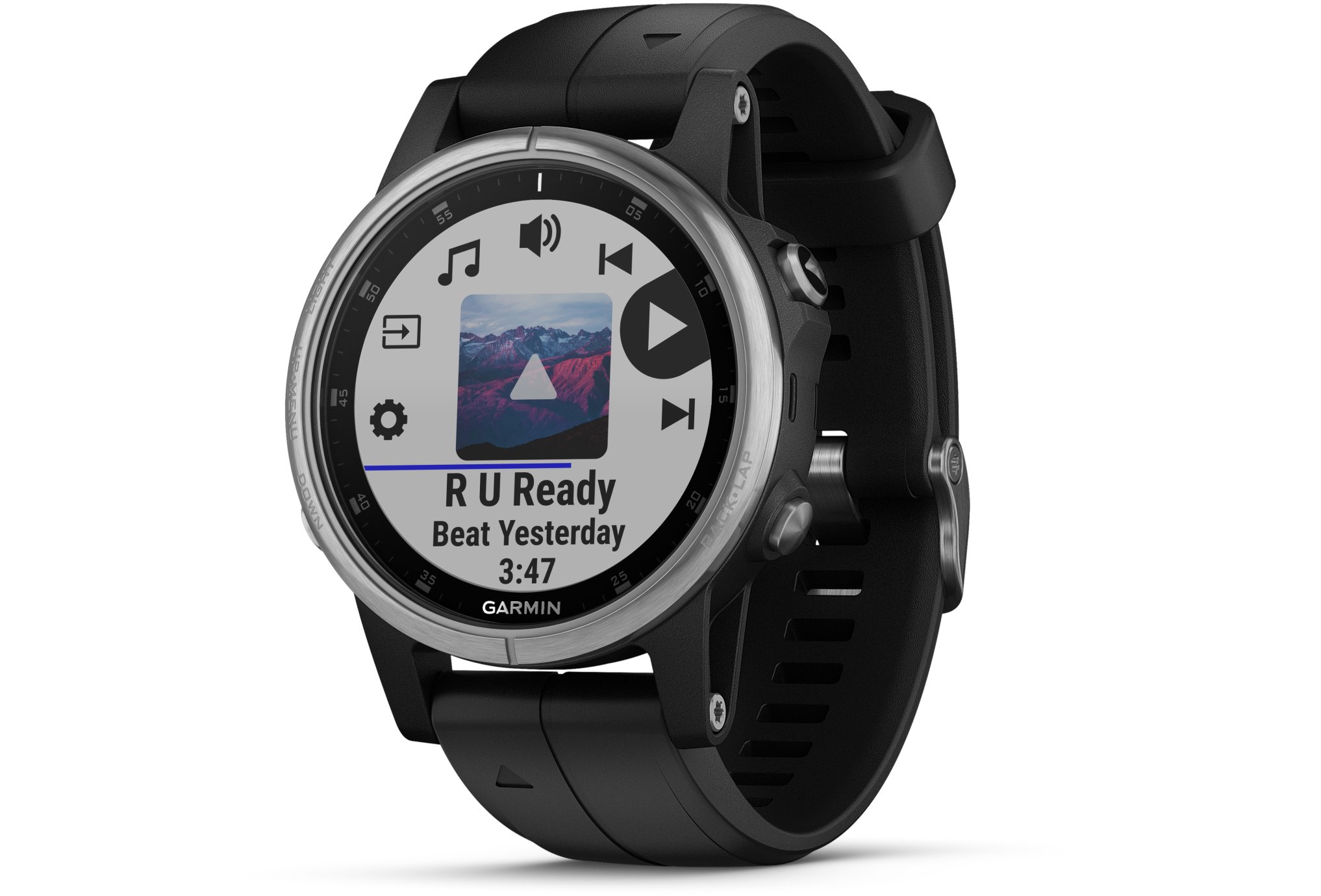 fenix 5s plus silver with black band
