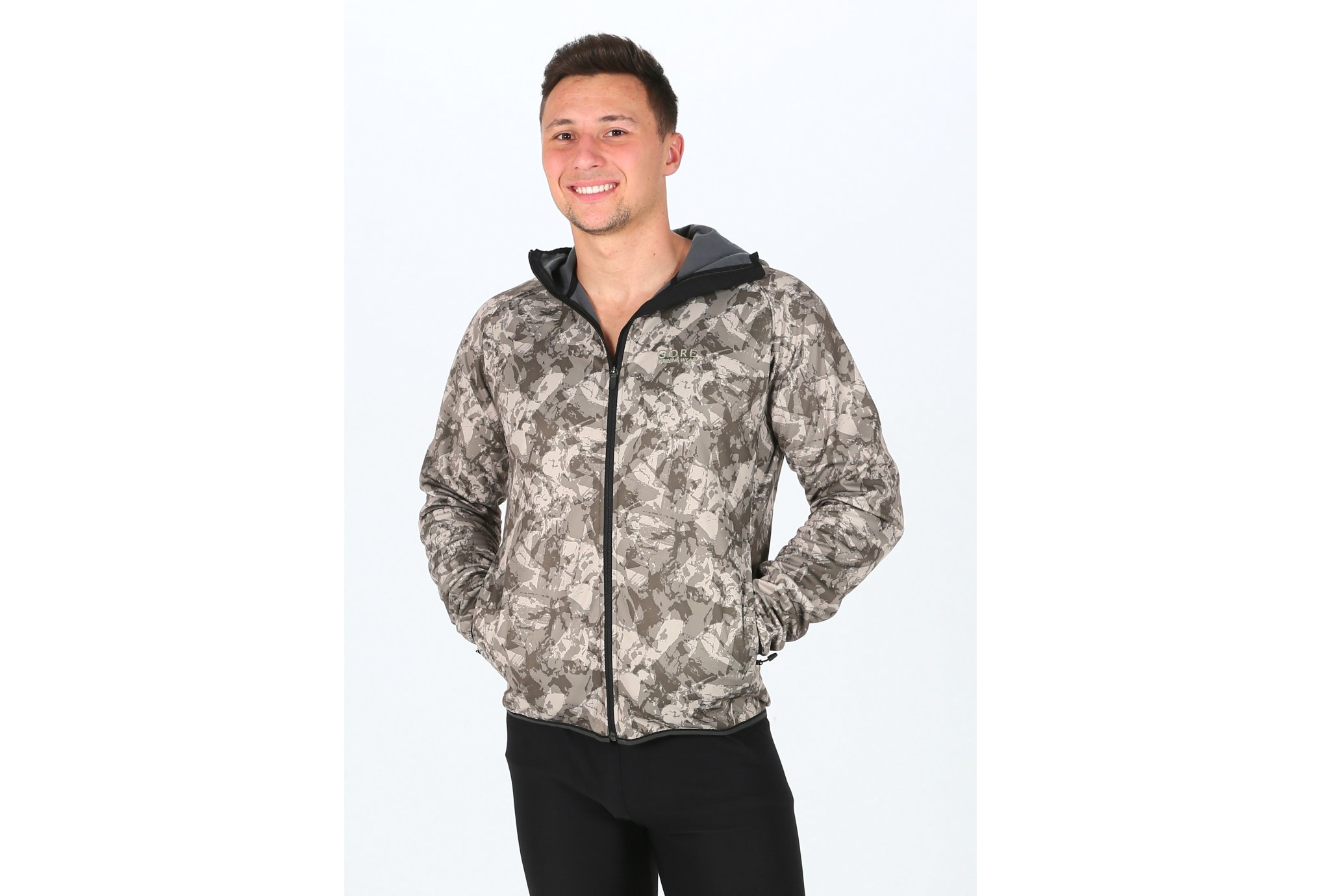 Gore Wear Essential Print Windstopper Softshell M Diététique Vêtements homme