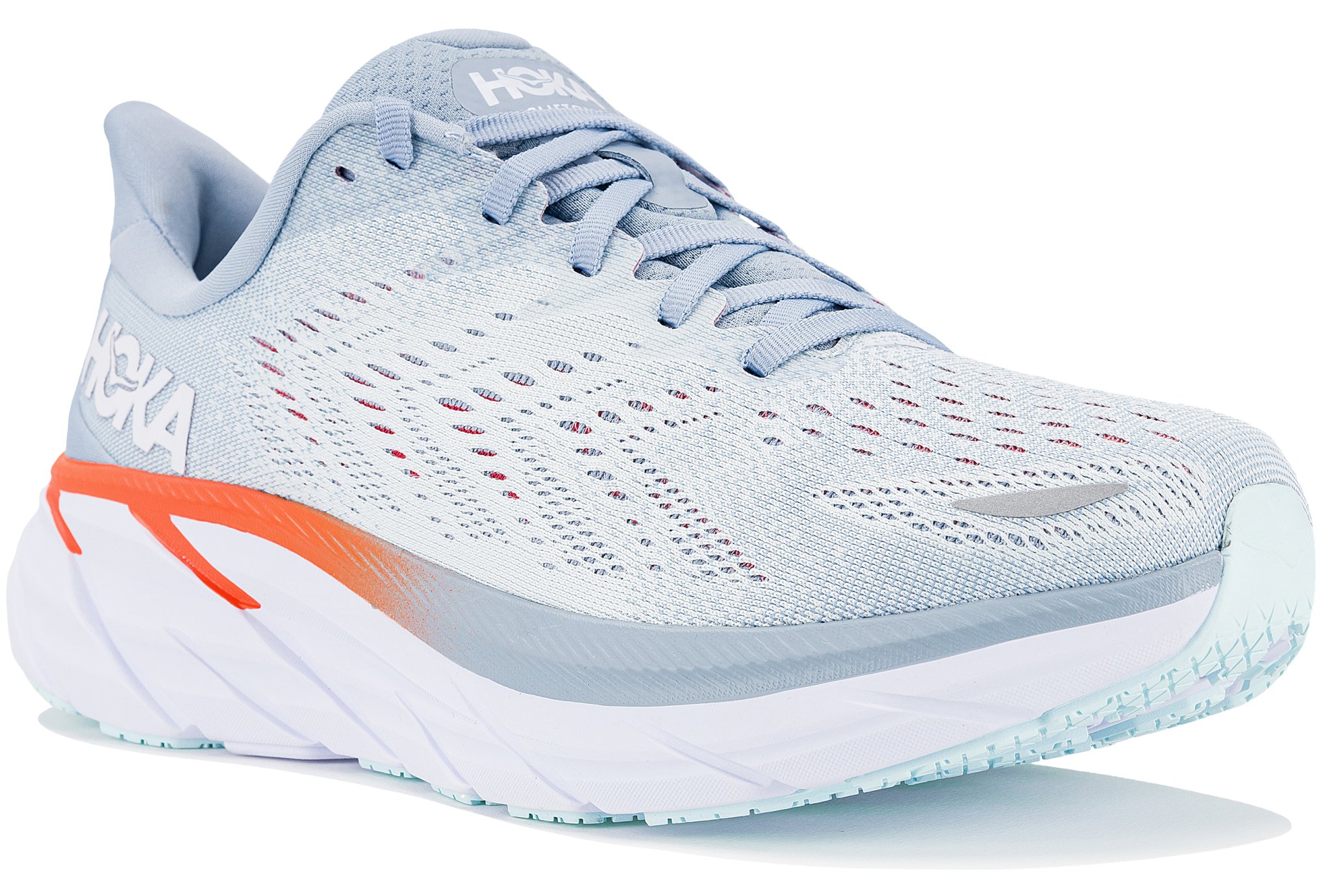 Hoka One One Clifton 8 Wide W femme Gris/argent pas cher