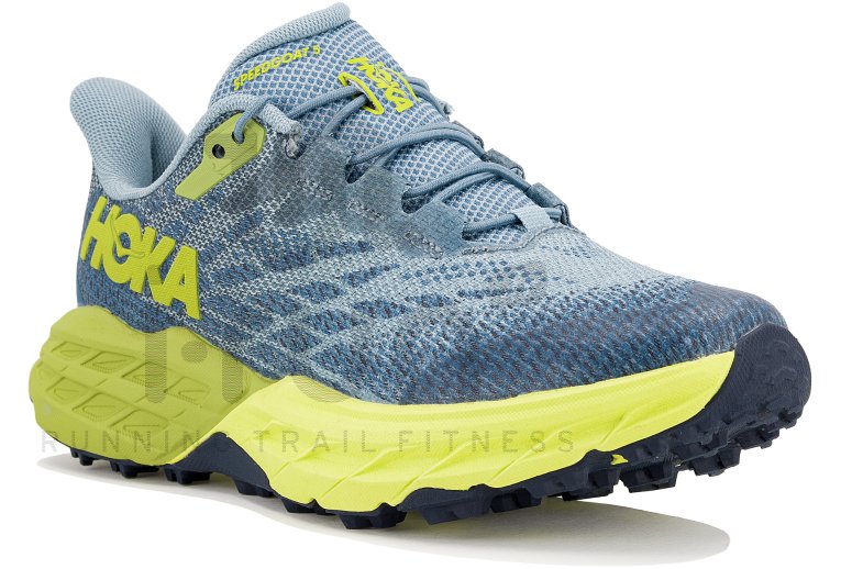 Zapatillas Hoka Speedgoat 5 azul verde lima hombre