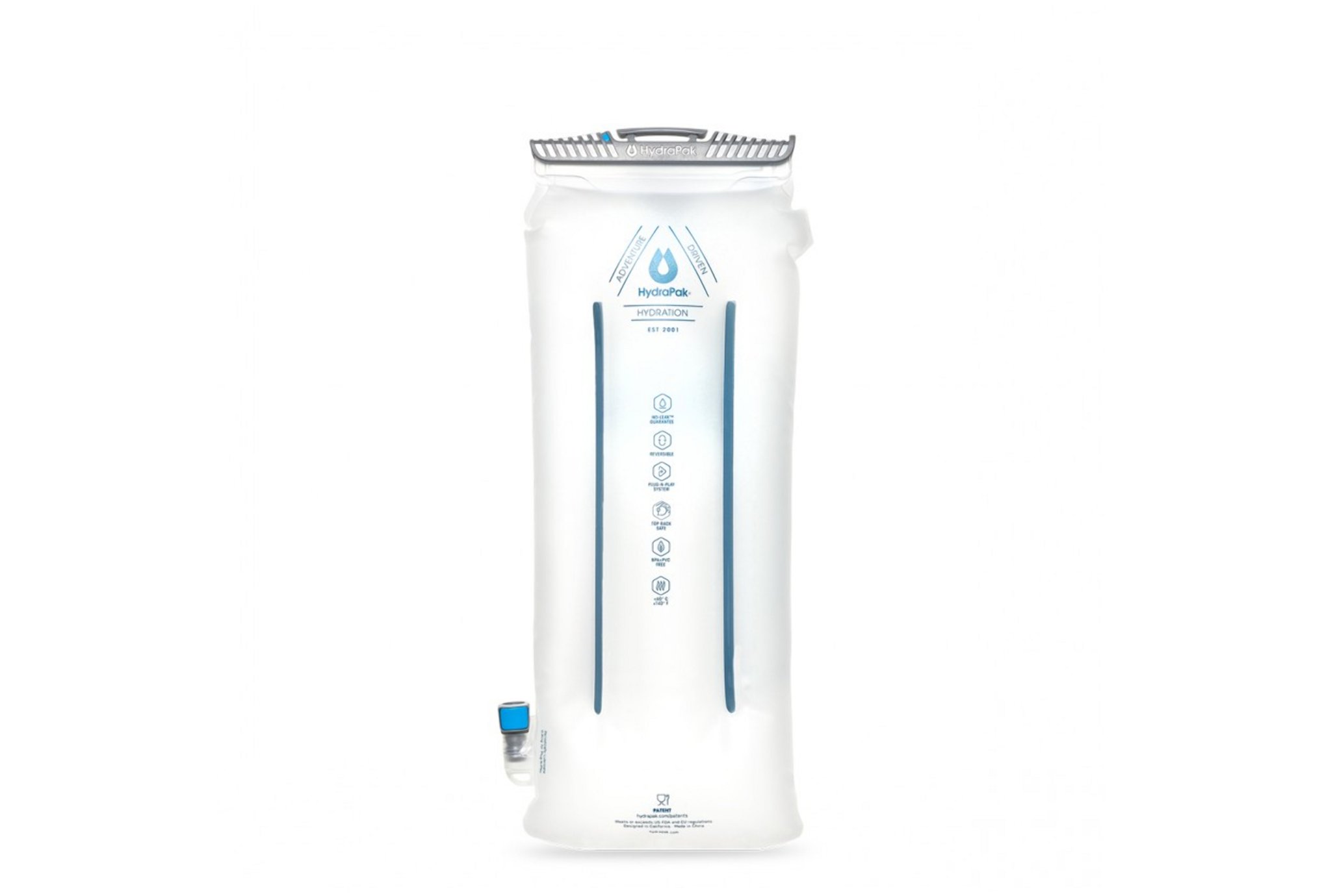 HydraPak | Polar Bottle - Polar Surge Insulated Bike Water Bottle 2-Pack - High Flow, Cycling & Sports Squeeze Bottle (Ascent Blue, 700ml / 24oz