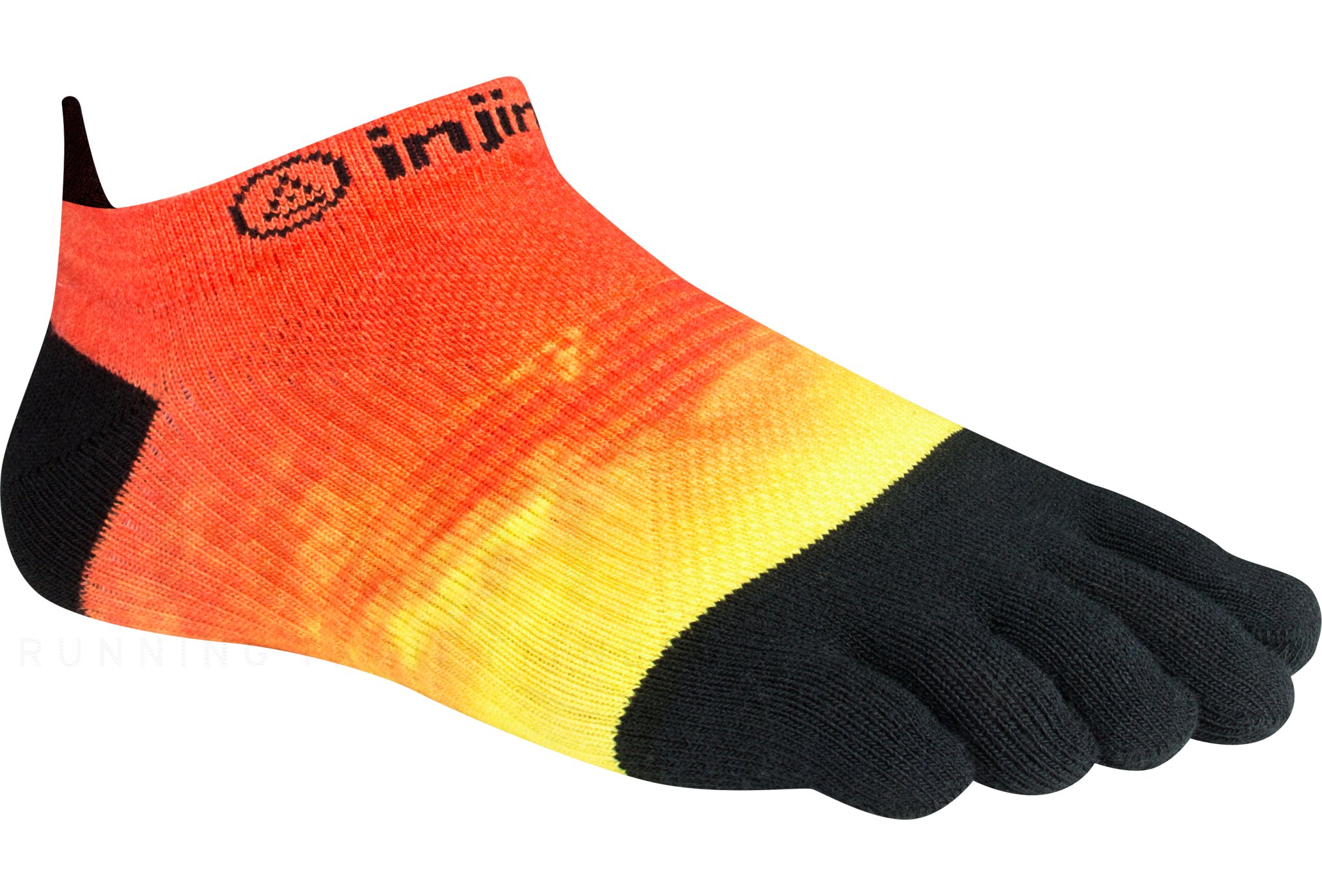 Injinji 2 Paires Chaussettes Running Homme Légères, Orteil Séparé, Grises, XL