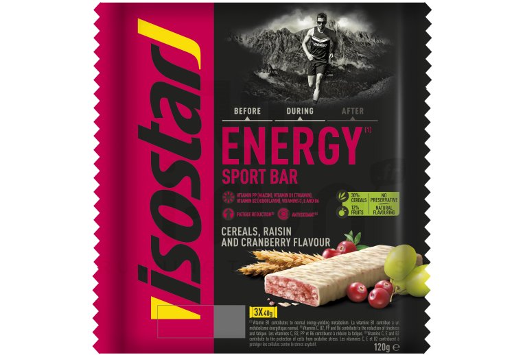 Isostar Barritas energticas High Energy- pasas y arndanos