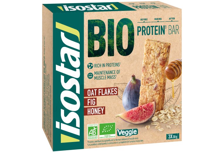 Isostar barrita proteica Protein Bar Bio - higos, d�tiles y miel