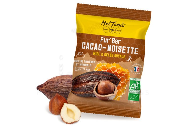 MelTonic Pur Bar Bio - Cacao Noisettes, Miel et gele royale