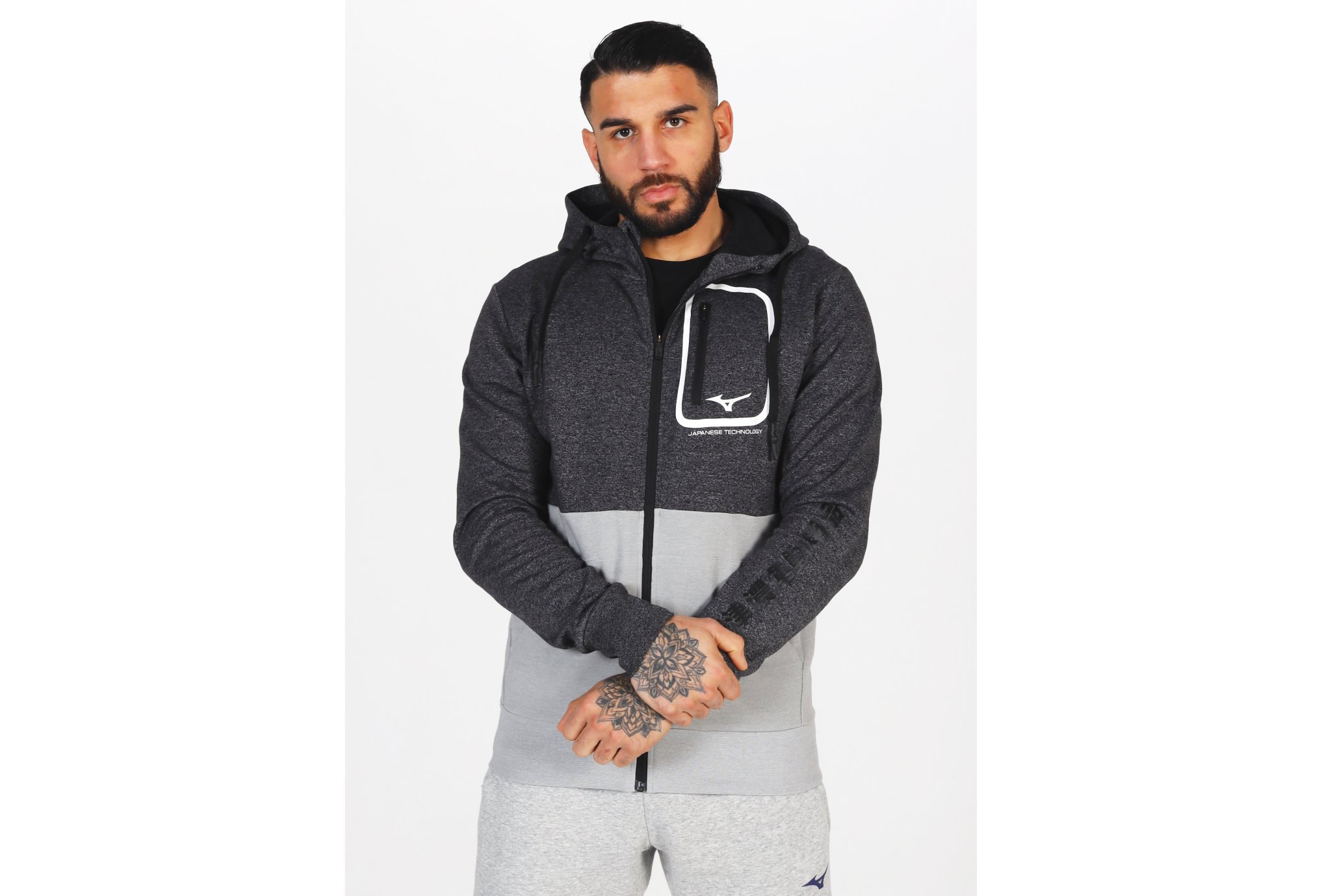 Mizuno Athletic Zip Hoody M vêtement running homme
