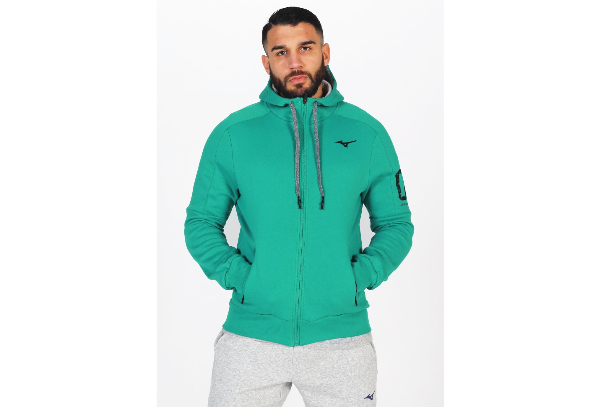 Mizuno Heritage Zip Hoody M vêtement running homme