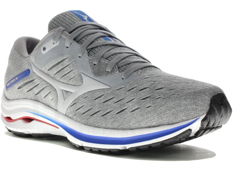  Mizuno  Wave Rider 24 M homme Gris argent pas cher